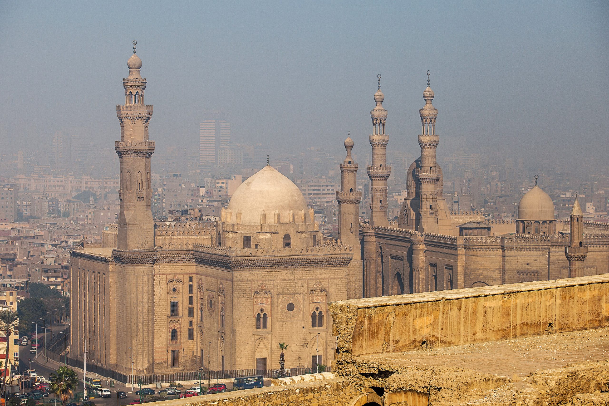 Mosques in Cairo city of Egypt landscape at day